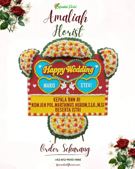 Papan Bunga Pernikahan Wara